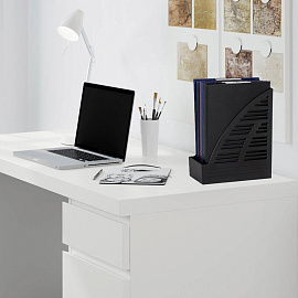 Лоток вертикальный для бумаг BRAUBERG "Standard", 245х70х295 мм, черный, 237220 фото Лоток вертикальный для бумаг BRAUBERG "Standard", 245х70х295 мм, черный, 237220