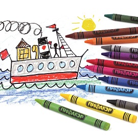 Восковые мелки ПИФАГОР "СОЛНЫШКО", НАБОР 12 цветов, 227279 фото Восковые мелки ПИФАГОР "СОЛНЫШКО", НАБОР 12 цветов, 227279