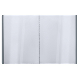 Папка с 30 вкладышами СТАММ "Стандарт" А4, 17мм, 600мкм, пластик, серая фото Папка с 30 вкладышами СТАММ "Стандарт" А4, 17мм, 600мкм, пластик, серая