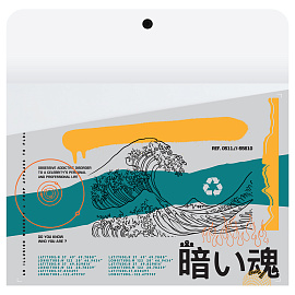 Папка-конверт на кнопке Berlingo "Glyph" A4, 330мкм, с рисунком