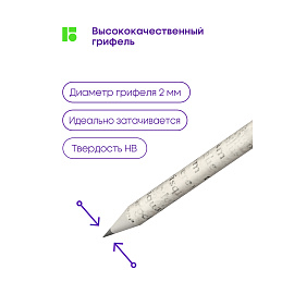 Карандаш ч/г Berlingo "Green series. Newspaper pencil", HB, заточен.