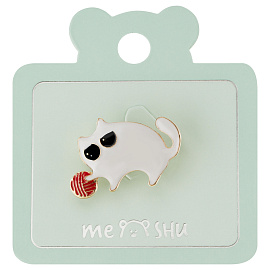 Набор брошей MESHU "Cat and ball", 2шт, европодвес фото Набор брошей MESHU "Cat and ball", 2шт, европодвес