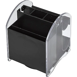 Набор канцелярский Attache пластиковый 10 предметов черный вращающийся