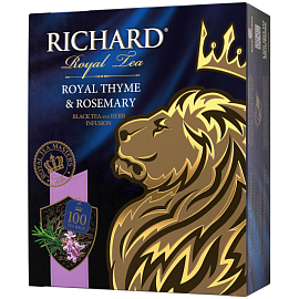 Чай черный Richard Royal Thyme & Rosemary 100 пакетиков (чабрец, розмарин) фото Чай черный Richard Royal Thyme & Rosemary 100 пакетиков (чабрец, розмарин)