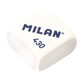 Ластик Milan 430 из синтетического каучука прямоугольный 28x28x13 мм (4 штуки в упаковке)