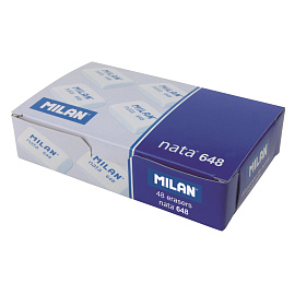 Ластик Milan nata 648 ПВХ прямоугольный 31x19x9 мм
