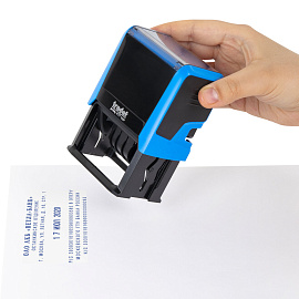 Датер самонаборный, 6 строк+дата, оттиск 60х40 мм, синий, TRODAT 4727, кассы в комплекте, 188617 фото Датер самонаборный, 6 строк+дата, оттиск 60х40 мм, синий, TRODAT 4727, кассы в комплекте, 188617