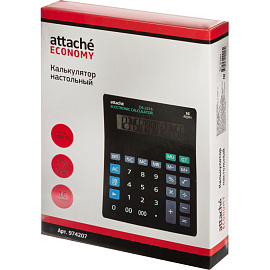 Калькулятор настольный Attache Economy 16-разрядный черный 190x145x45 мм