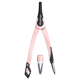 Готовальня Berlingo "Instinct", 2 предмета, циркуль 135мм, фламинго, пластиковый футляр фото Готовальня Berlingo "Instinct", 2 предмета, циркуль 135мм, фламинго, пластиковый футляр