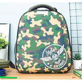 Ранец Комус Класс (№1 School) Basic Military анатомический зеленый светится в темноте с двумя отделениями