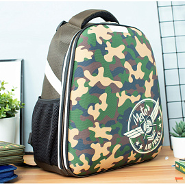 Ранец Комус Класс (№1 School) Basic Military анатомический зеленый светится в темноте с двумя отделениями