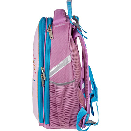 Ранец Комус Класс (№1 School) Basic Единорог анатомический розовый экокожа с двумя отделениями