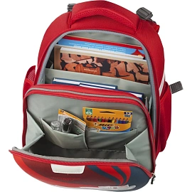 Ранец Комус Класс (№1 School) Basic Be First анатомический красный с двумя отделениями