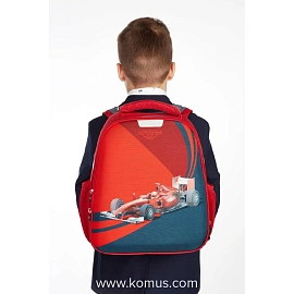 Ранец Комус Класс (№1 School) Basic Be First анатомический красный с двумя отделениями