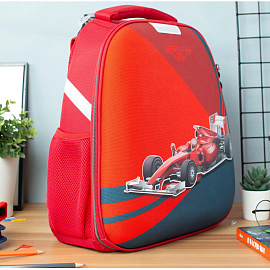 Ранец Комус Класс (№1 School) Basic Be First анатомический красный с двумя отделениями