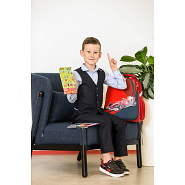 Ранец Комус Класс (№1 School) Basic Be First анатомический красный с двумя отделениями