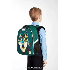 Ранец Комус Класс Light Волк зеленый с одним отделением
