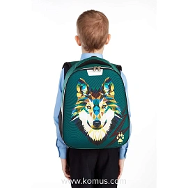 Ранец Комус Класс Light Волк зеленый с одним отделением