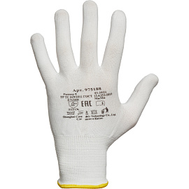 Перчатки рабочие защитные нейлоновые белые (2 нити, 13 класс, размер 8 (M))
