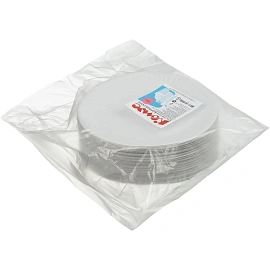 Тарелка одноразовая бумажная Комус Эконом 170 мм белая 100 штук в упаковке