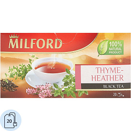 Чай черный Milford Thyme-heather 20 пакетиков (чабрец, вереск)