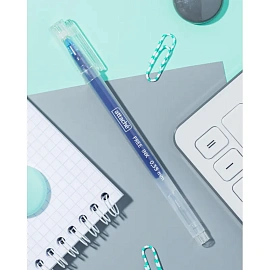 Ручка гелевая неавтоматическая бесстержневая Attache Free ink синяя (толщина линии 0.35 мм)