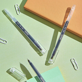 Ручка гелевая неавтоматическая бесстержневая Attache Free ink черная (толщина линии 0.35 мм)