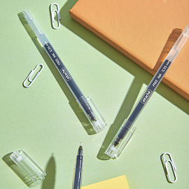 Ручка гелевая неавтоматическая бесстержневая Attache Free ink черная (толщина линии 0.35 мм)