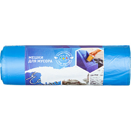 Мешки для мусора Концепция быта 60 л синие (ПНД 10 мкм, 20 штук)