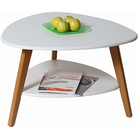 Стол журнальный Бруклин (белый/дуб светлый, 780x770x500 мм)