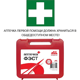 Аптечка первой помощи для велосипедистов и мотоциклистов ФЭСТ № 1 (бокс пластиковый)