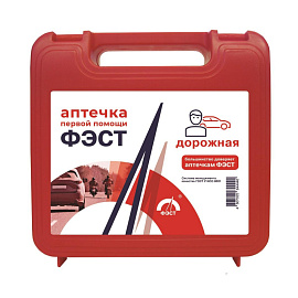 Аптечка первой помощи для велосипедистов и мотоциклистов ФЭСТ № 1 (бокс пластиковый)
