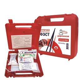 Аптечка первой помощи для велосипедистов и мотоциклистов ФЭСТ № 1 (бокс пластиковый)