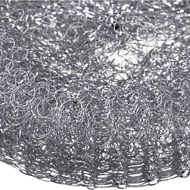 Губка-мочалка для посуды Luscan металлическая 11x11 см 40 г