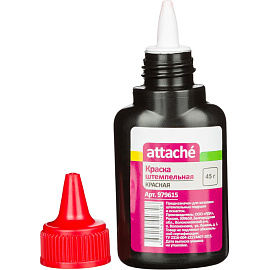 Краска штемпельная Attache красная на водно-глицериновой основе 45 г