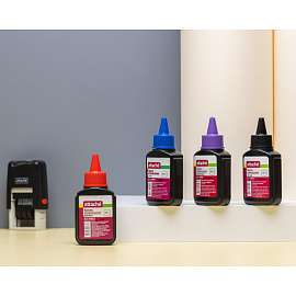 Краска штемпельная Attache красная на водно-глицериновой основе 45 г