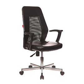 Кресло офисное Easy Chair 225 DSL PTW черное (искусственная кожа/сетка, металл)