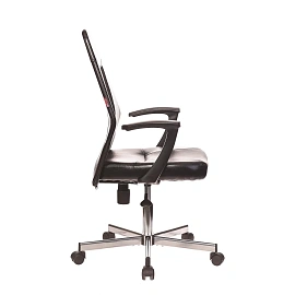 Кресло офисное Easy Chair 225 DSL PTW чёрное (экокожа/сетка, металл)