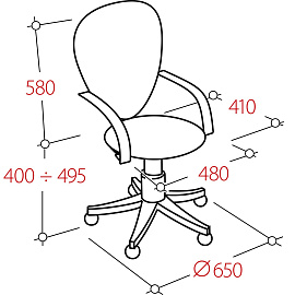 Кресло офисное Easy Chair 225 DSL PTW чёрное (экокожа/сетка, металл)