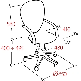 Кресло офисное Easy Chair 225 DSL PTW чёрное (экокожа/сетка, металл)