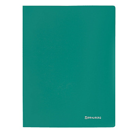 Папка 40 вкладышей BRAUBERG "Office", зеленая, 0,6 мм, 222633