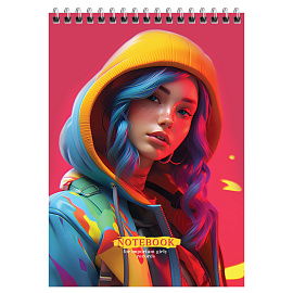Блокнот А5 60л. на гребне BG "Important girl", твердая подложка