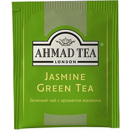 Чай зеленый Ahmad Green Jasmine Tea 100 пакетиков фото Чай зеленый Ahmad Green Jasmine Tea 100 пакетиков