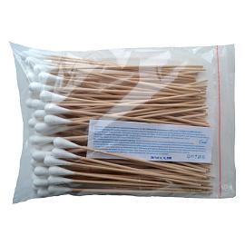 Зонд-тампон Емельянъ Савостинъ нестерильный дерево/хлопок (200 мм, 100 штук в упаковке)