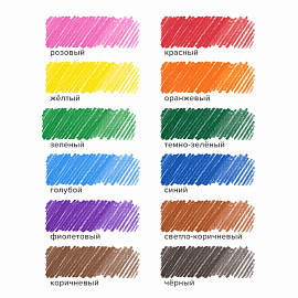 Карандаши цветные BIC Kids Evolution 12 карандашей 12 цветов трёхгранные (утолщённые)