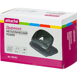Дырокол Attache Power до 20 листов черный с линейкой фото Дырокол Attache Power до 20 листов черный с линейкой