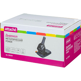 Дырокол мощный Attache Power до 65 листов черный с линейкой