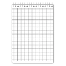 Блокнот Attache Waves Конференц А5 50 листов оранжевый в клетку на спирали (148х217 мм)