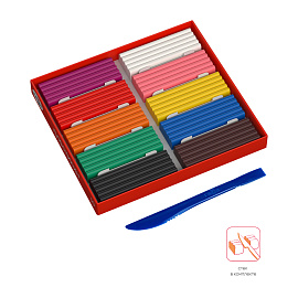 Пластилин Гамма "Мультики", 10 цветов, 200г, со стеком, картон. упаковка фото Пластилин Гамма "Мультики", 10 цветов, 200г, со стеком, картон. упаковка