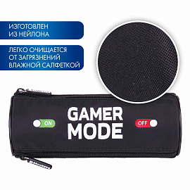 Пенал мягкий BRAUBERG, 3 отделения, нейлон, 21х7х7 см, "Gamer", 270841